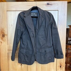 Eddie Bauer Legend Wash Blazer, Size 14 Tall, Charcoal Grey